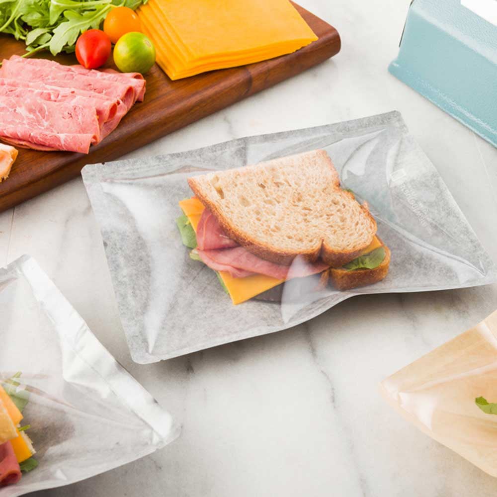 Bags, Heat-Sealable Sandwich, 8.7 Inch, Plastic, Black, Double Seal Rip Lock, with Window, 8.7 Linear Inch,1 - 100 COUNT