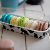 Pans, Loaf, 6.75 Ounce, Black & White Cow Spots, with Clear Plastic Dome Lids, 6.75 Ounce,1 - 100 COUNT
