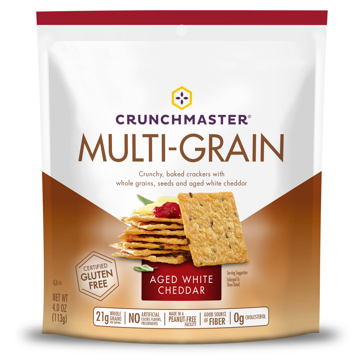 Crackers, Crisp, Aged White Cheddar, Single-Serve,12 - 4 OUNCE