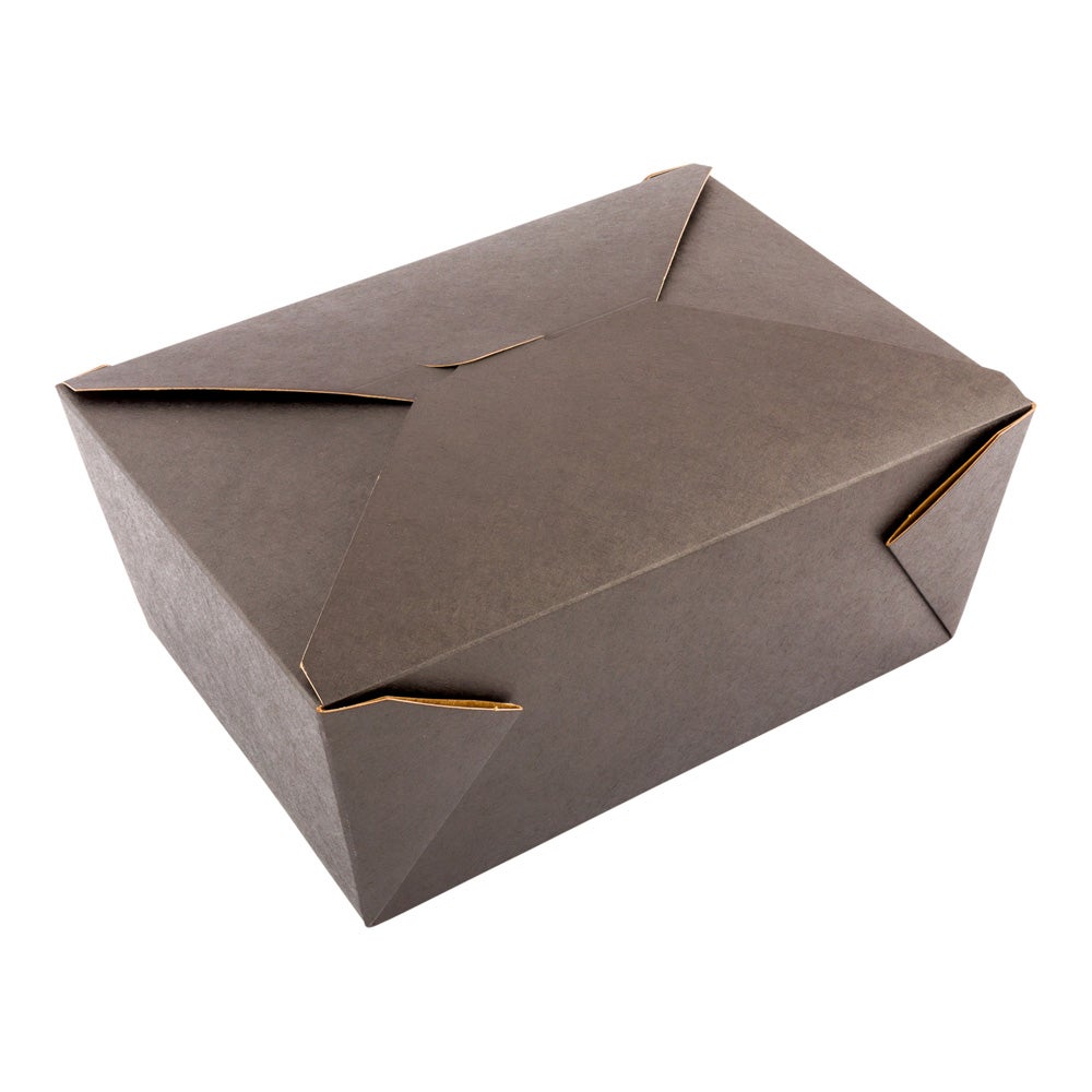 Boxes, Take-Out, 98 Ounces #4, Paper, Black, Rectangle, 98 Ounce,1 - 200 COUNT