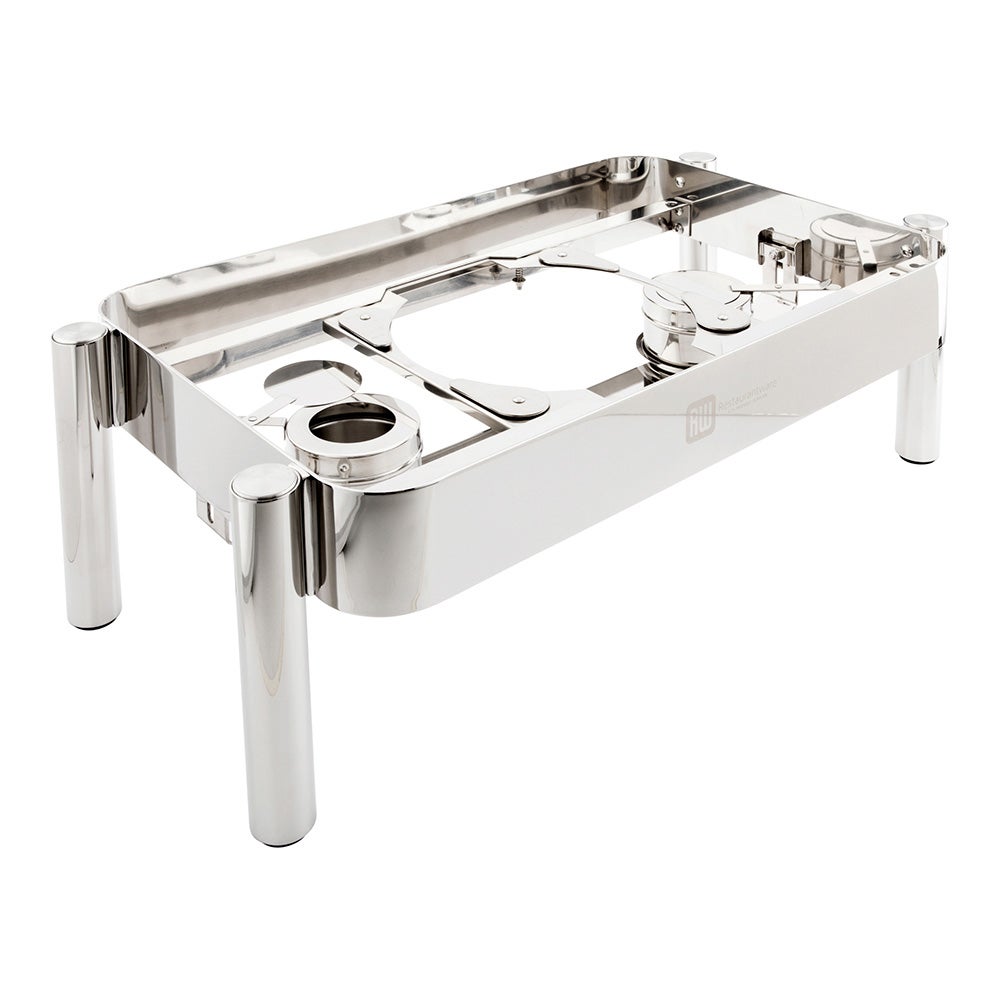 Stand, Chafer, 25.8 x 14.7 x 9 Inch, Straight Leg, Stainless Steel, for Full-Sized Rectangular Induction Ready Chafer,1 - 1 EACH