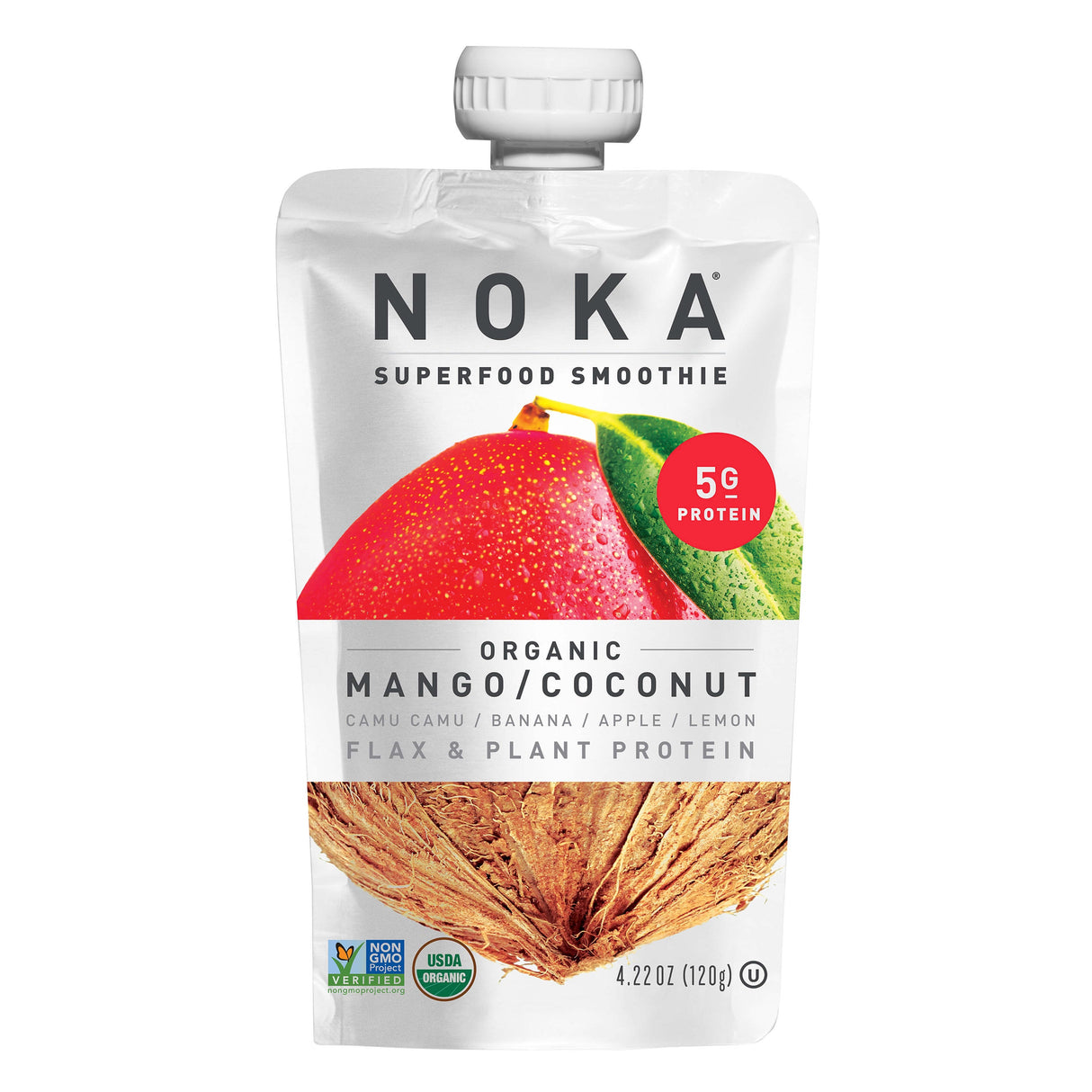 Smoothie, Superfood Blend, Mango & Coconut, Squeeze Pouch,6 - 4.22 OUNCE