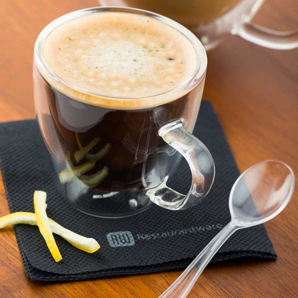 Espresso Cups, Double Wall Glass, 3.2 Ounce, with Handle, 3.2 Ounce,1 - 10 COUNT