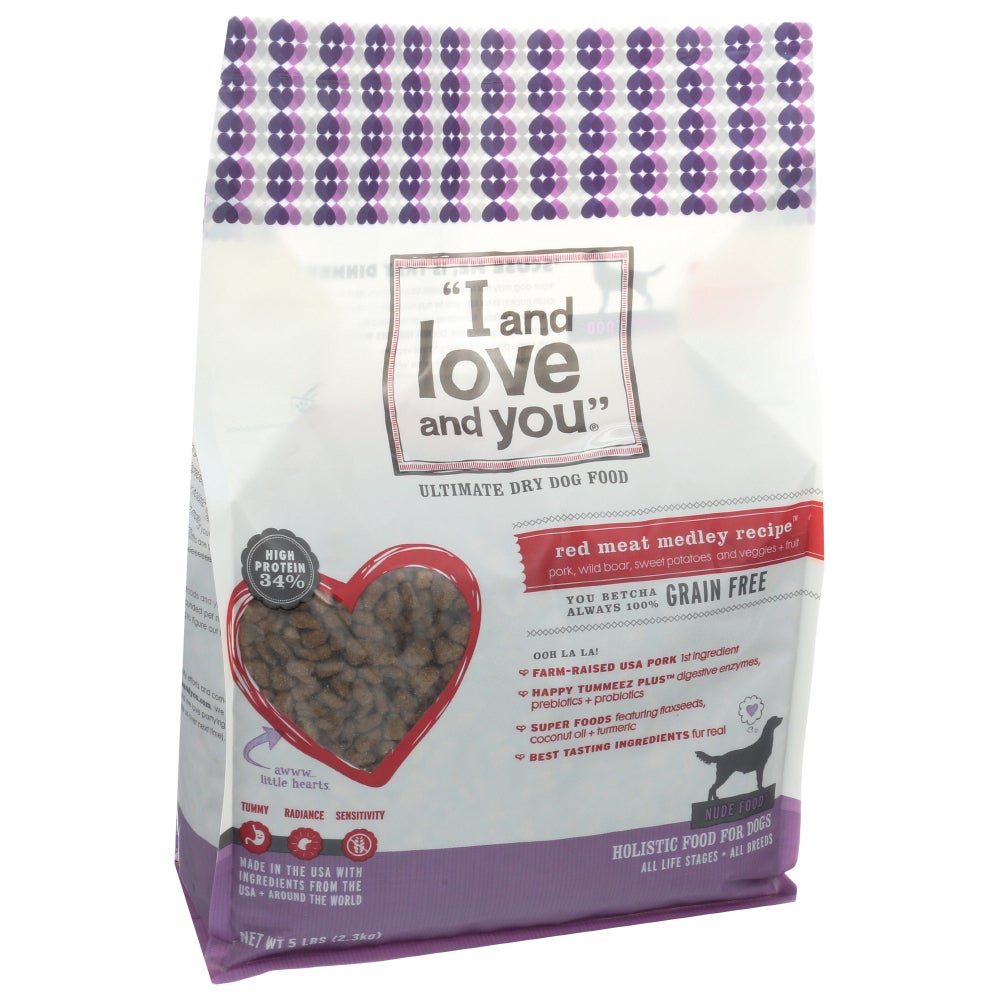 Dog Food, Red Meat Medley Recipe, Kibble, with Wild Boar/Sweet Potatoes/Veggies/Fruit,3 - 5 POUND