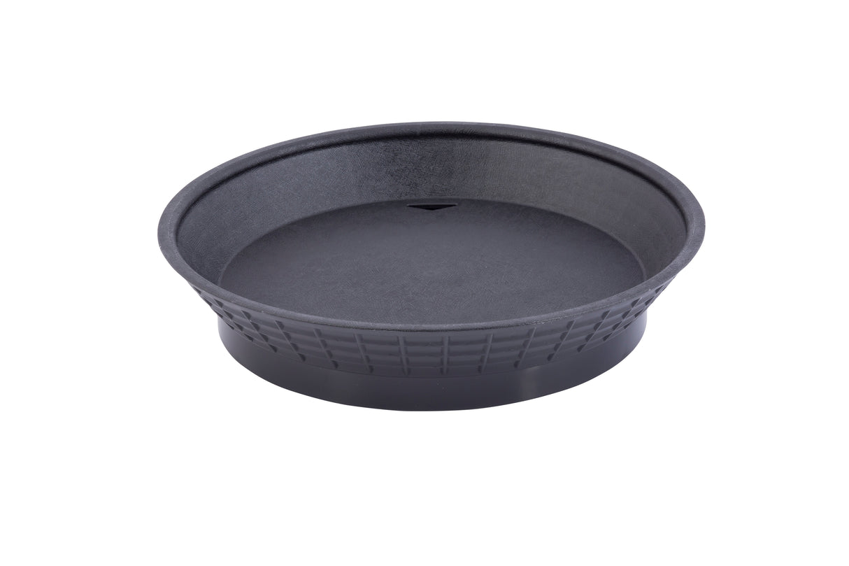 Platters, Diner, 9 Inch, Plastic, Black, with Base,12 - 1 EACH