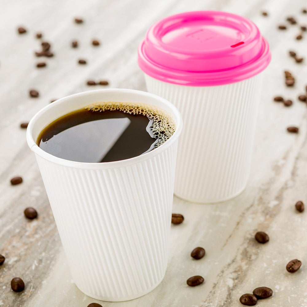 Cups, Hot, 12 Ounce, Paper, White, Ripple Wall, 12 Ounce,1 - 500 COUNT