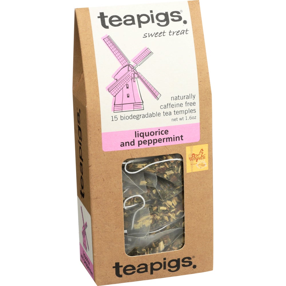 Tea, Liquorice & Peppermint, Sweet Treat, Temples with Strings, Caffiene Free,6 - 15 COUNT