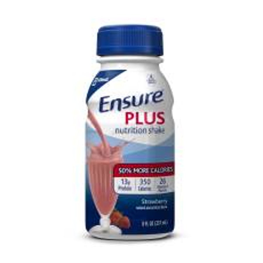 Supplement, Shake, Ensure plus, Strawberry,24 - 8 FLUID
