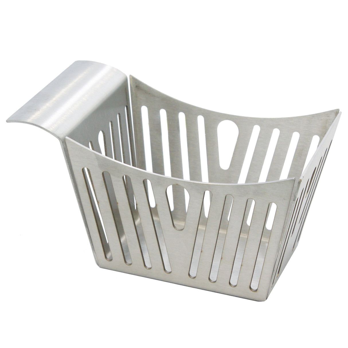 Basket, Side, Rectangular, Stamped Pinstripes, Stainless Steel,1 - 1 EACH