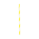 Cake Pop & Lollipop Sticks, 6 Inch x 0.16 Inch, Paper, White & Yellow, Spirals, Biodegradeable,1 - 100 COUNT