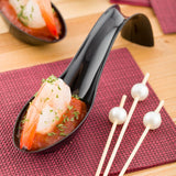 Spoons, Appetizer, 5 Inch, Plastic, Black Stiletto Design, Heavyweight, 5 Linear Inch,1 - 100 COUNT
