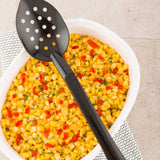 Spoons, Catering Service, Perforated, 13 Inch, Black Plastic, 13 Linear Inch,1 - 1 EACH