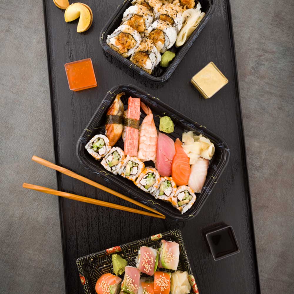 Trays, 23.6 x 11.8 Inch, Plastic, Black Di Lengo Design, Rectangular, Heavyweight,1 - 25 COUNT
