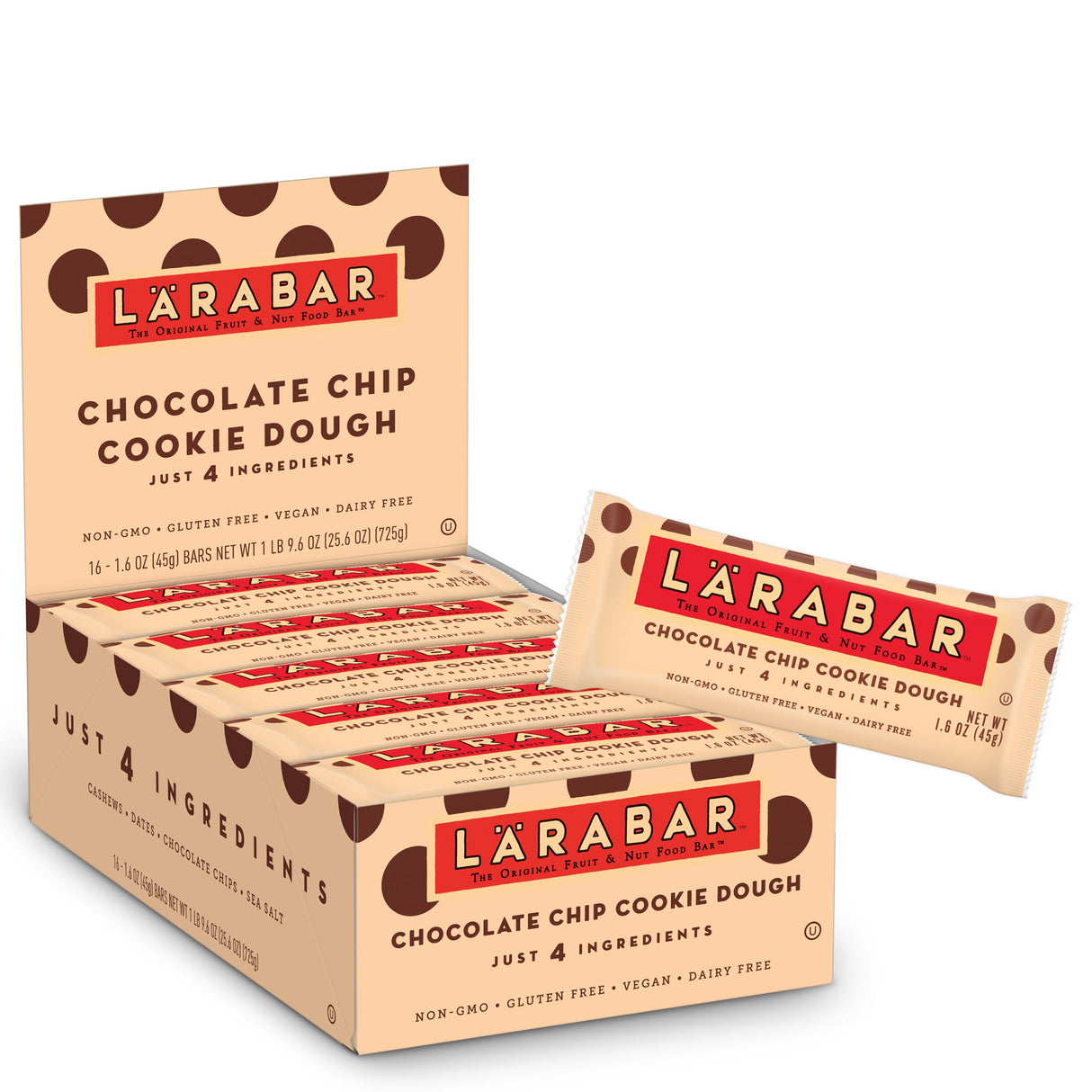 Bars, Wellness, Chocolate Chip Cookie Dough, 1.6 Ounce,4 - 16 COUNT