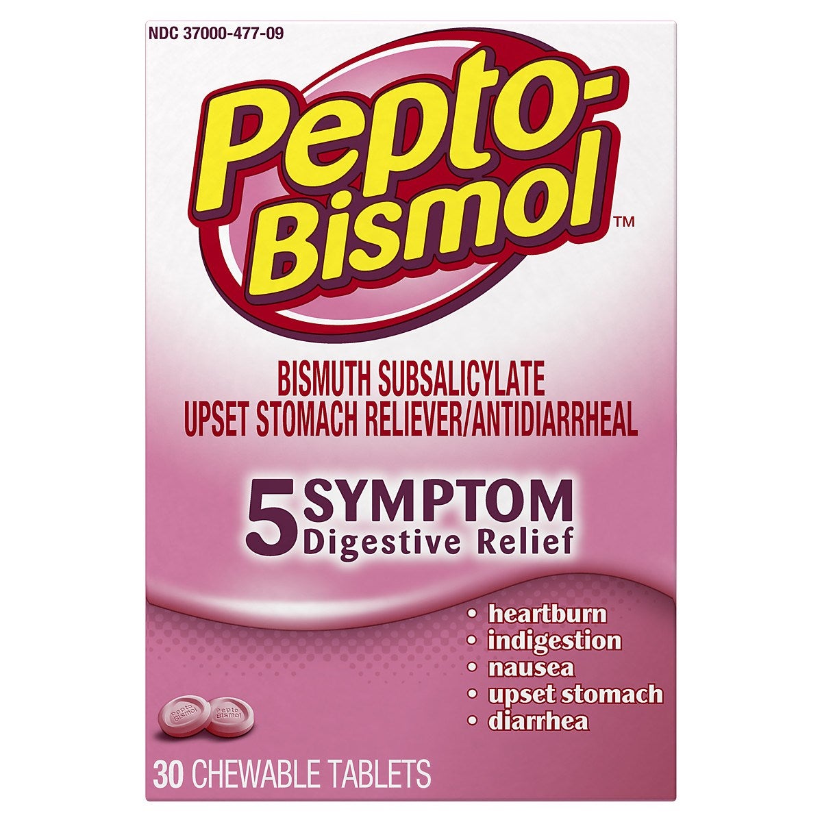 Medicine, Stomach-Relief, Bismol, Original, Chewable,24 - 30 COUNT