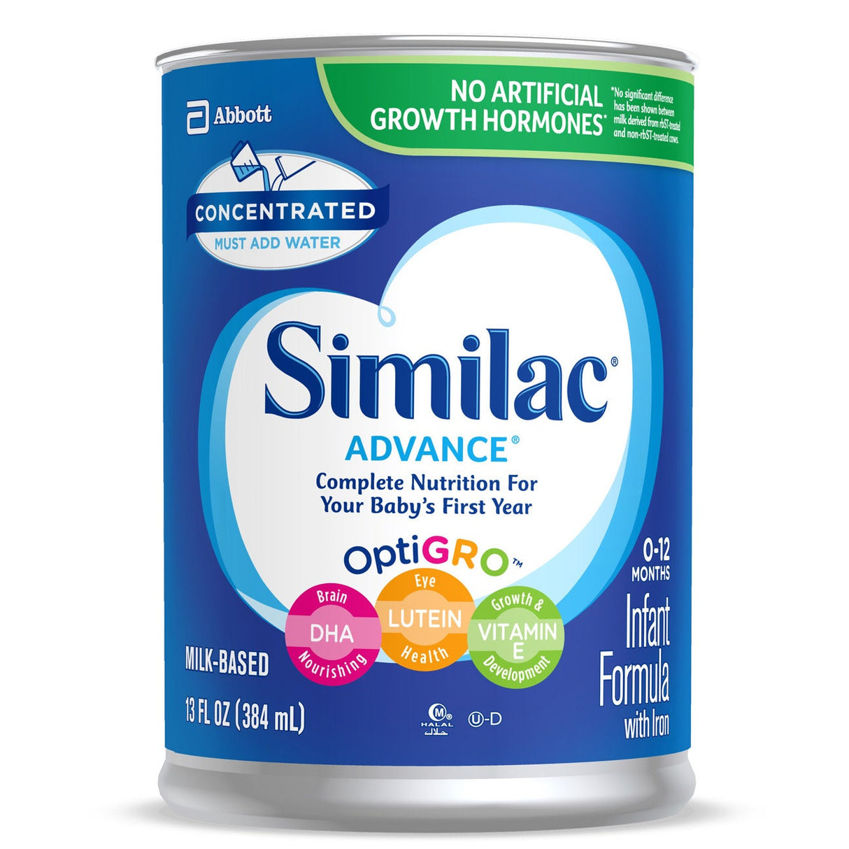 Infant Formula, Similac Advanced, 0-12 Month, Milk-Based Concentrate, with Iron,12 - 13 FLUID