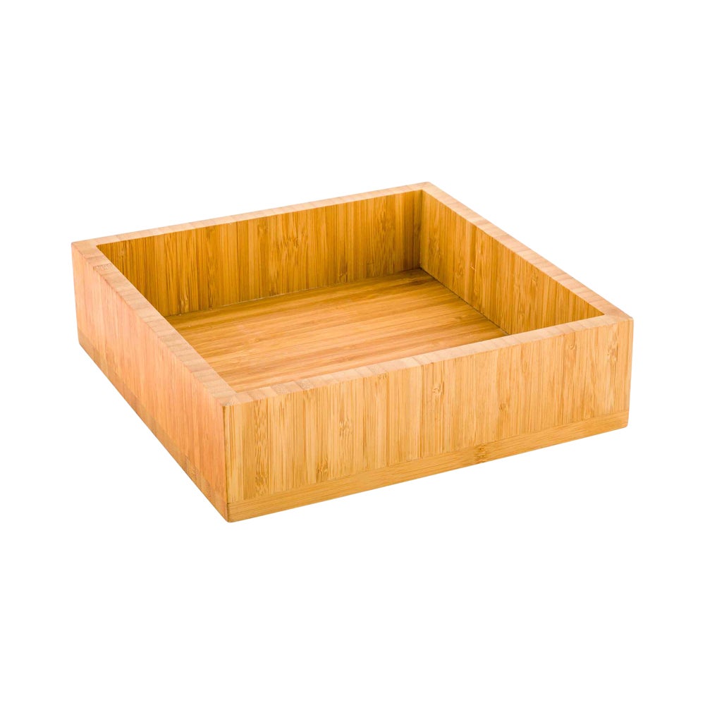 Tray, 10 x 10 x 2.75 Inch, Square, Natural, Bamboo, Small,1 - 1 EACH