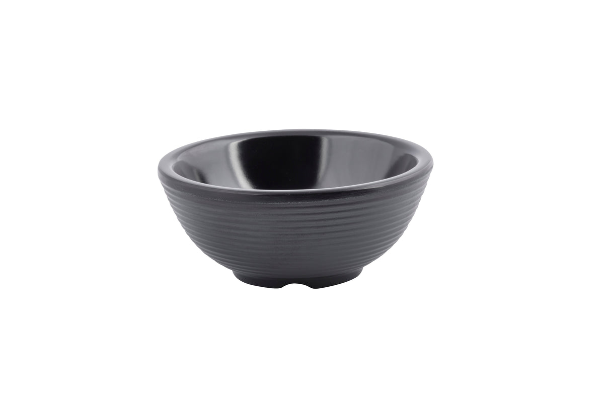 Ramekins, Ribbed, Melamine, 3 Ounce, Black, 3 Ounce,1 - 12 COUNT