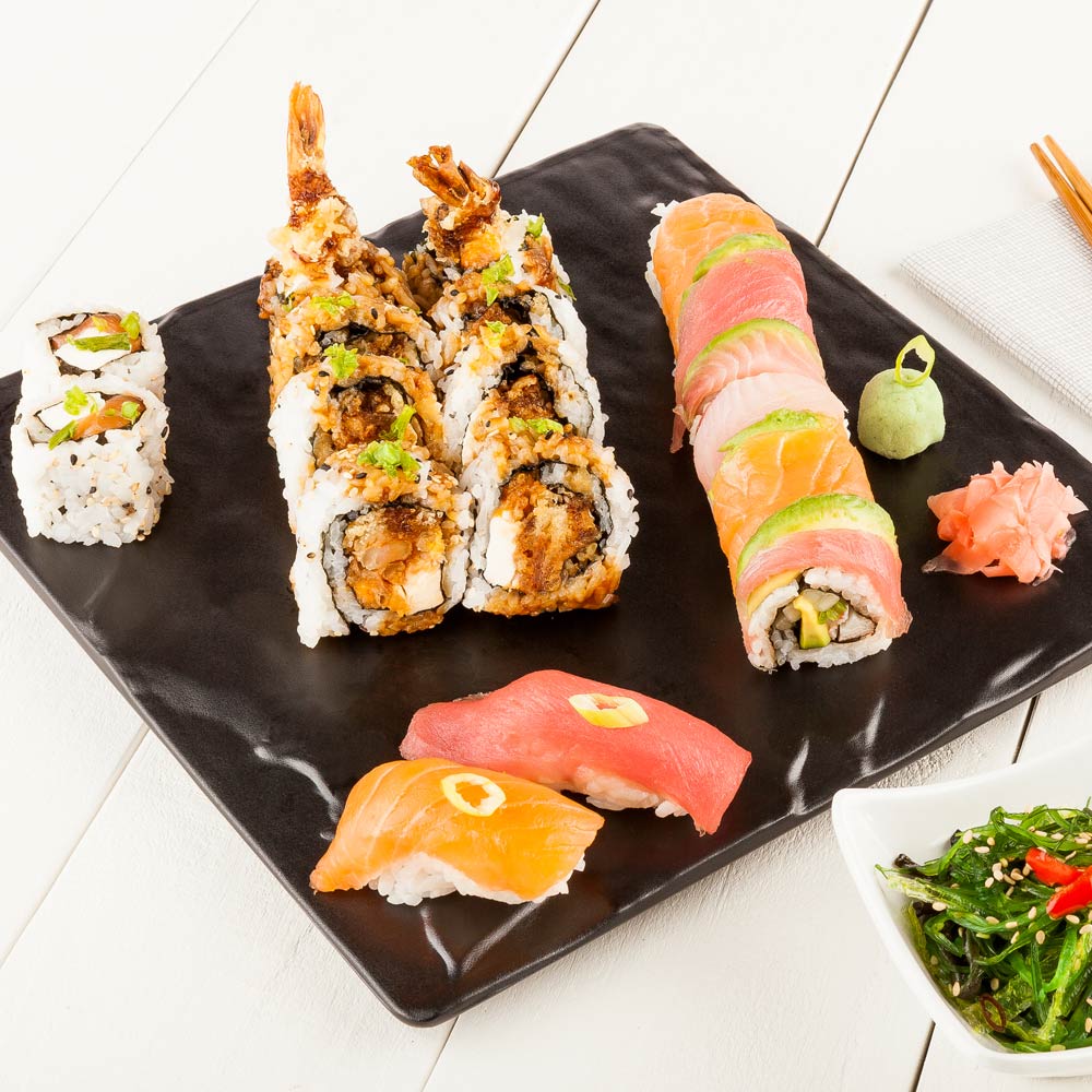 Plates, Slate Japonais, Voga Melamine, 10 Inch, Black, Square, 10 Linear Inch,1 - 4 COUNT
