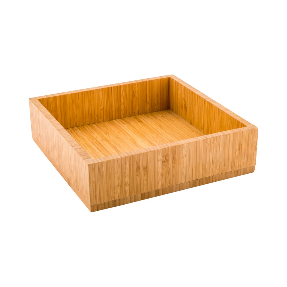 Tray, Serving, 11.75 x 11.75 x 3.25 Inch, Square, Natural, Bamboo, Large,1 - 1 EACH