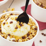 Spoons, Dessert, Petal, Heavyweight Plastic, Black, 4.5 Inch, 4.5 Linear Inch,1 - 500 COUNT