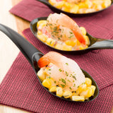 Spoons, Tasting, 5 Inch, Plastic, Black Wave Design, Heavyweight, 5 Linear Inch,1 - 100 COUNT