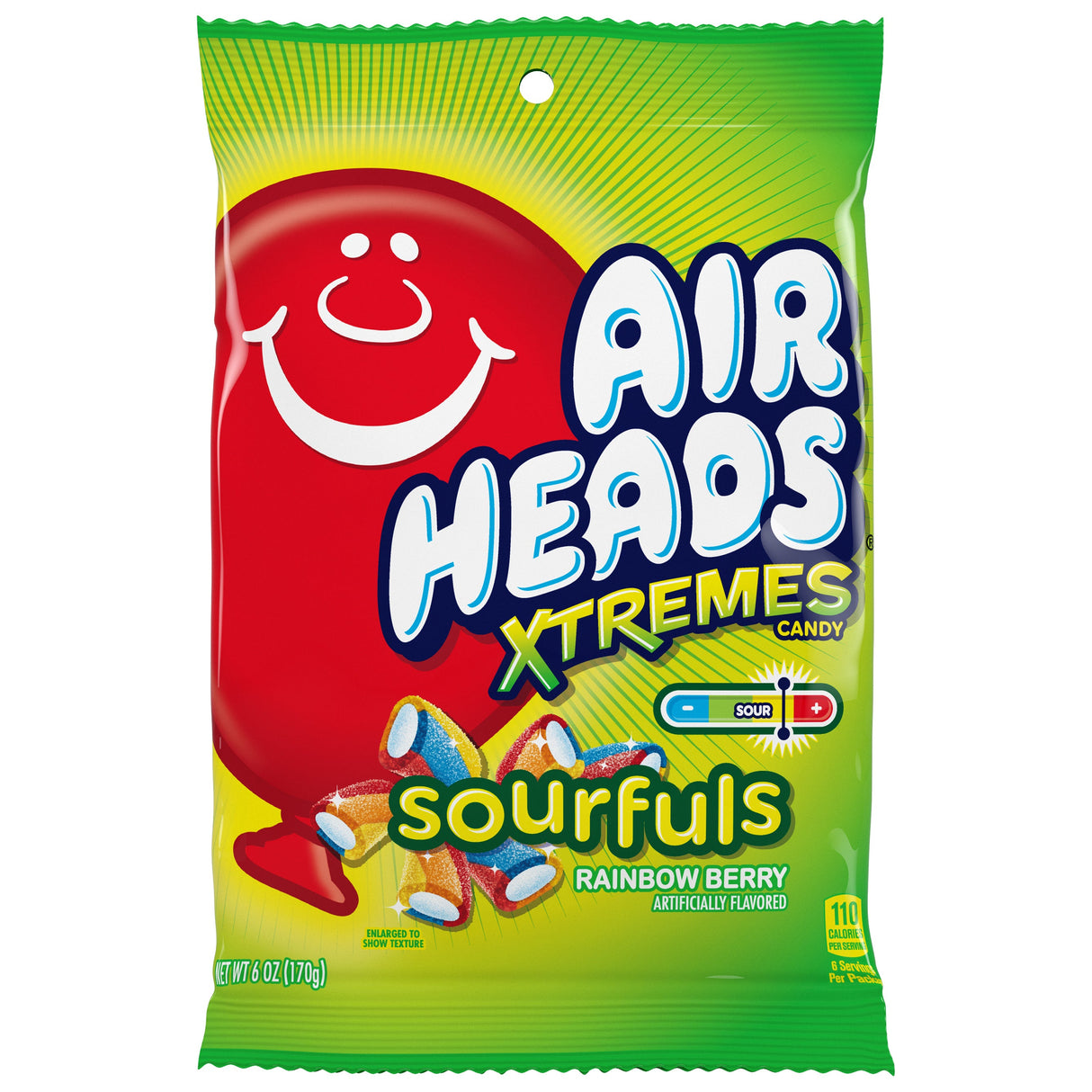 Candy, Sourfuls, Xtremes, Rainbow Berry, Peg Bag,12 - 6 OUNCE