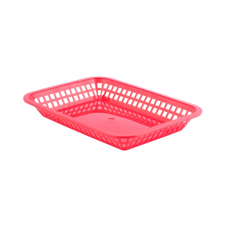 Baskets, Grande Serving, 10.75 x 7.75 Inch, Rectangle, Red, Polypropylene,36 - 1 EACH
