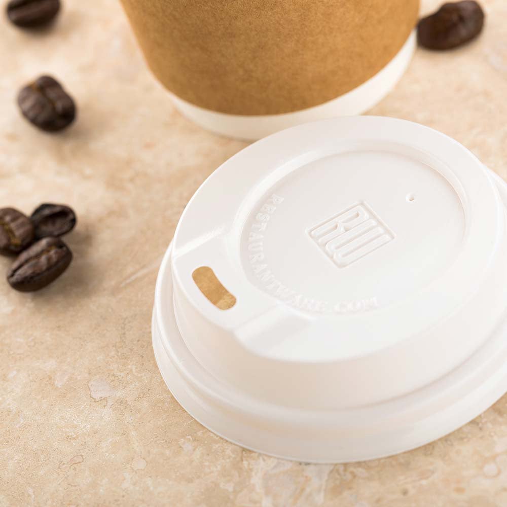 Lids, Flat Vented, Plastic, White, Polystyrene, for 4 Ounce Hot Cups, 4 Ounce,10 - 500 COUNT