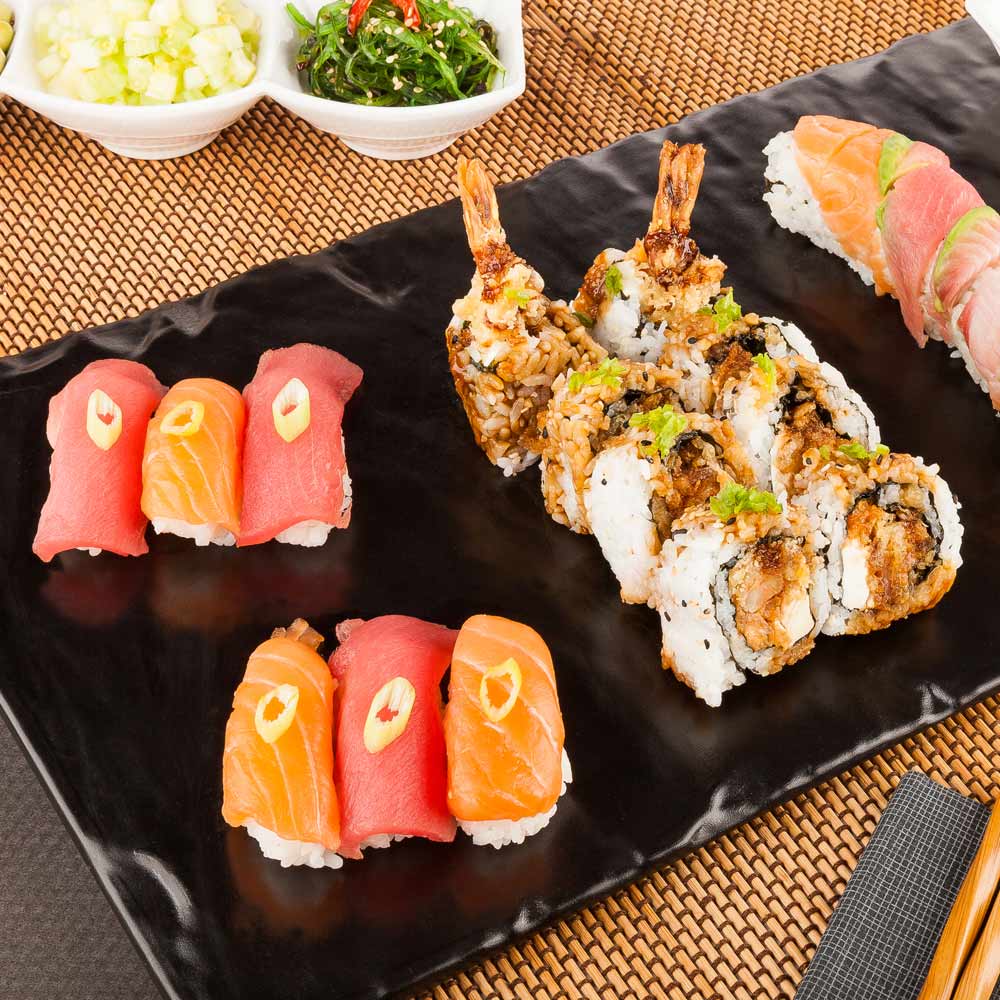 Plates, Slate Japonais, Voga Melamine, 20 Inch, Black, Rectangular, 20 Linear Inch,1 - 2 COUNT