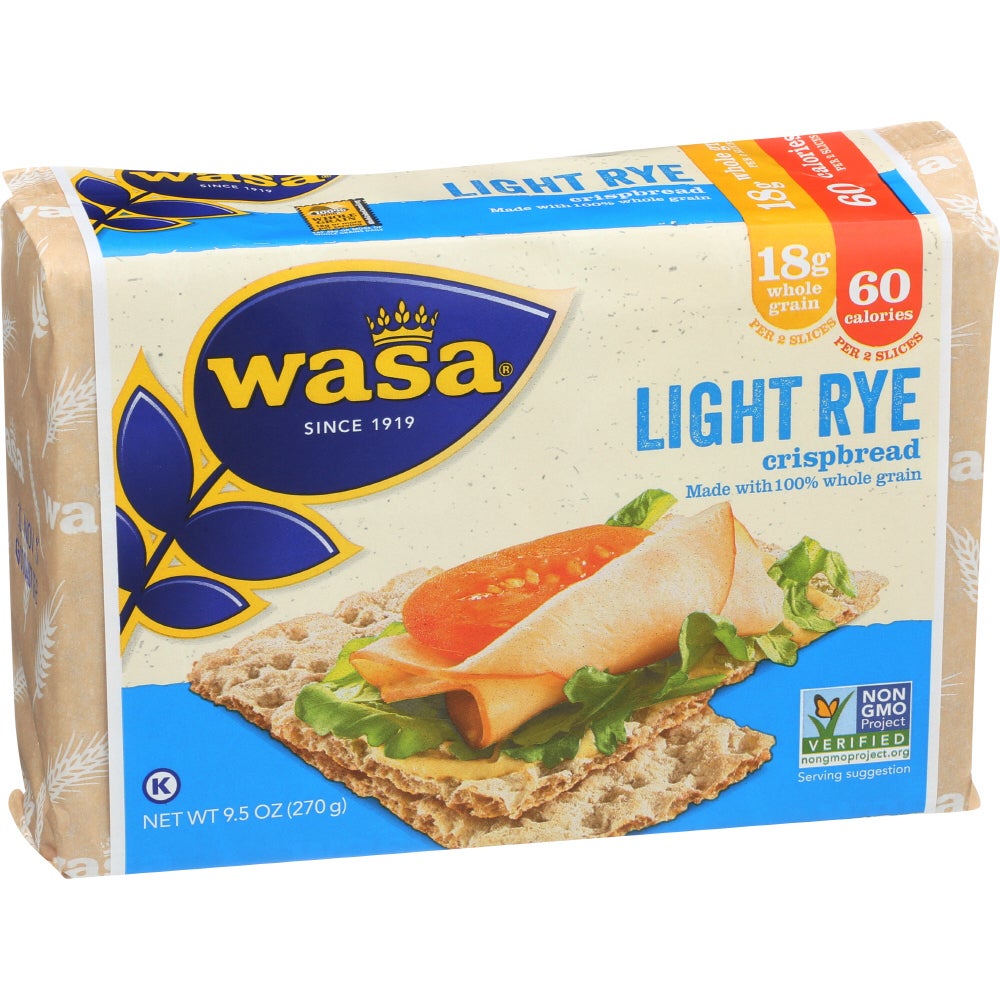 Crispbread, Light Rye, Made with 100% Whole Grain,12 - 9.5 OUNCE