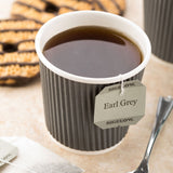 Cups, Hot, 4 Ounce, Paper, Gray, Ripple Wall, 4 Ounce,1 - 500 COUNT