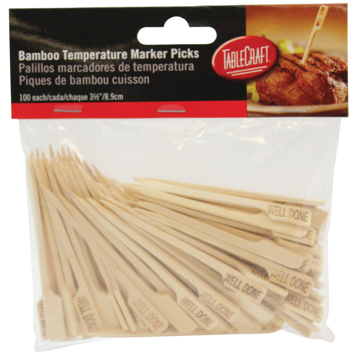 Skewers, Well Done, 3.5 Inch, Bamboo, 3.5 Linear Inch,12 - 100 COUNT