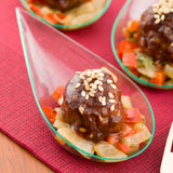 Spoons, Appetizer, 4 Inch, Plastic, Sea Green, Teardrop, Heavyweight, 4 Linear Inch,1 - 100 COUNT