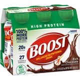 Protein Shakes, Chocolate, Boost, High Protein, Shelf Stable, Single-Serve, 8 Fluid Ounce,4 - 6 COUNT