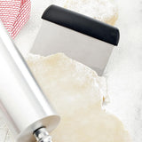 Scraper, Dough, 6 Inch, Stainless Steel, with Black Plastic Handle, 6 Linear Inch,1 - 1 EACH