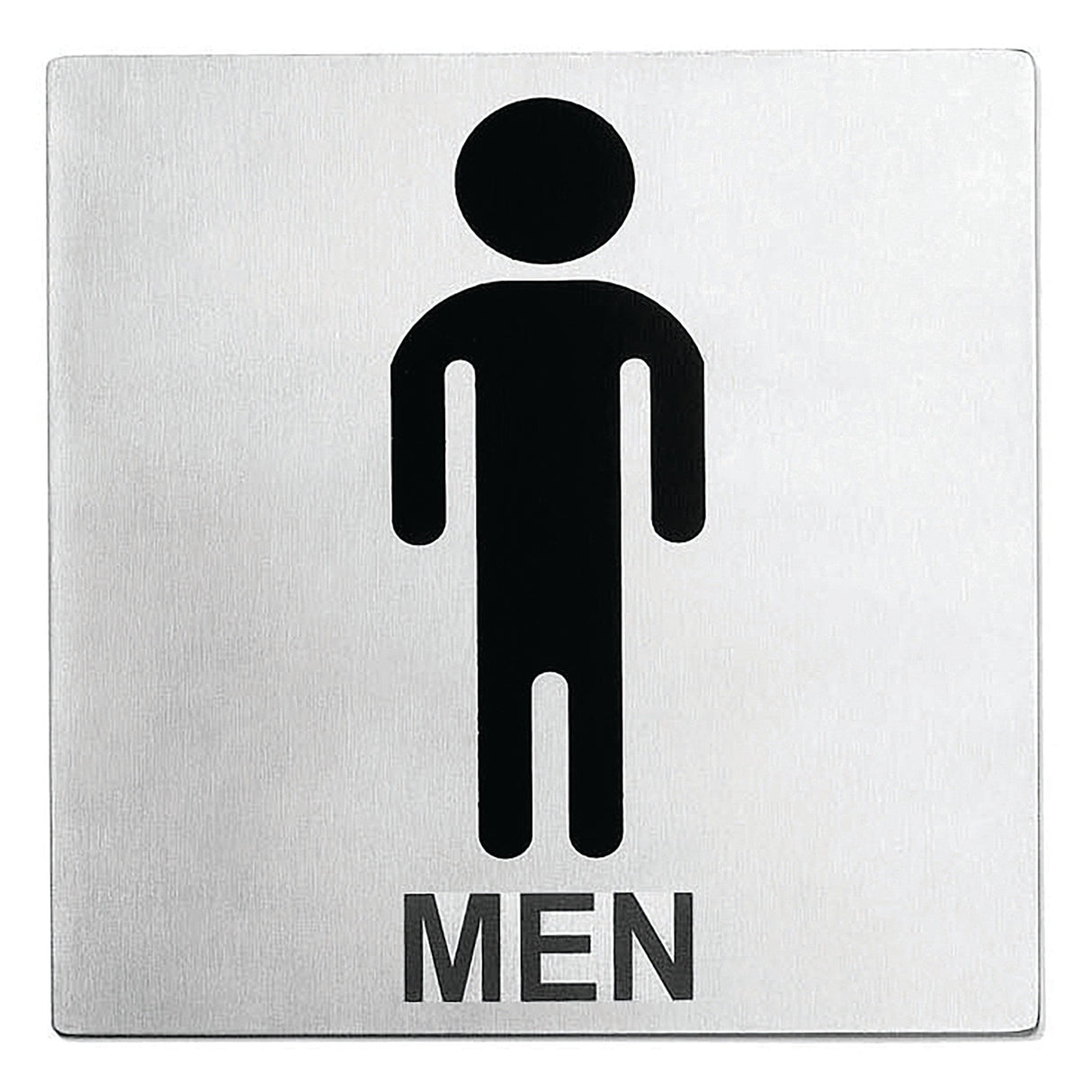 Signs, Symbol, Restroom, Men, Stainless Steel, 5 x 5 Inch,1 - 1 EACH