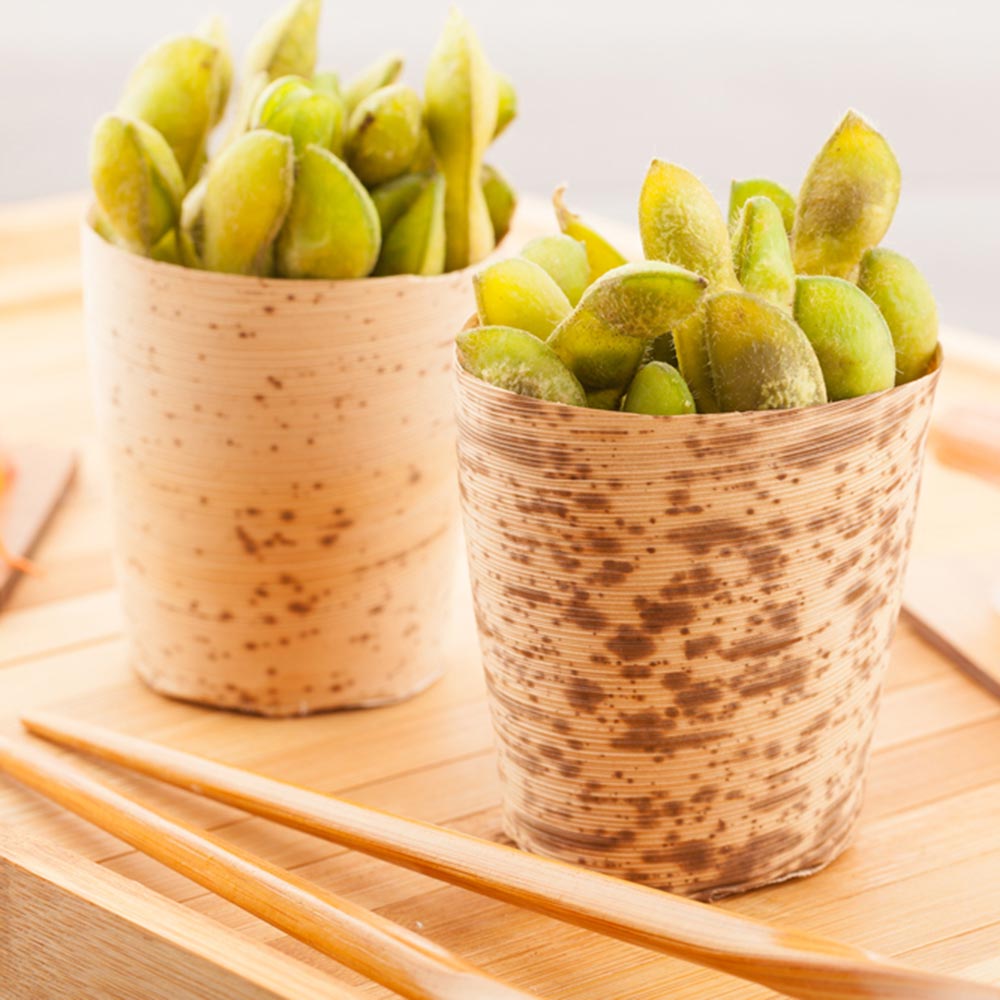 Cups, Dry Food, 2.5 Inch, Bamboo Leaf, Natural, Round, 2.5 Linear Inch,1 - 200 COUNT