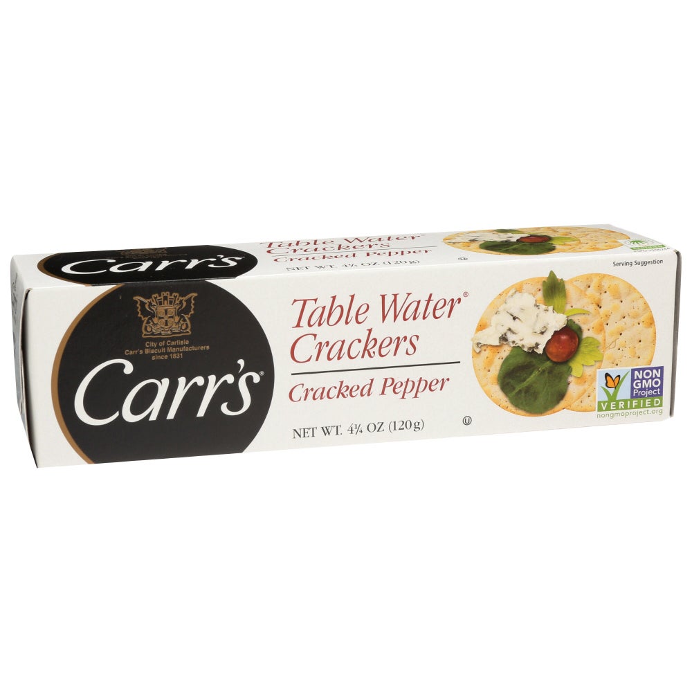 Crackers, Table Water, Cracked Pepper,12 - 4.25 OUNCE