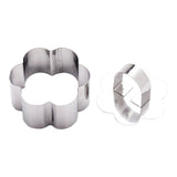 Ring Mold, Pastry, Pastry Tek 3.2 x 1.6 Inch, Flower, Stainless Steel, with Press,1 - 1 EACH
