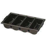 Bins, Flatware Cutlery, 4-Compartment, Black,12 - 1 EACH