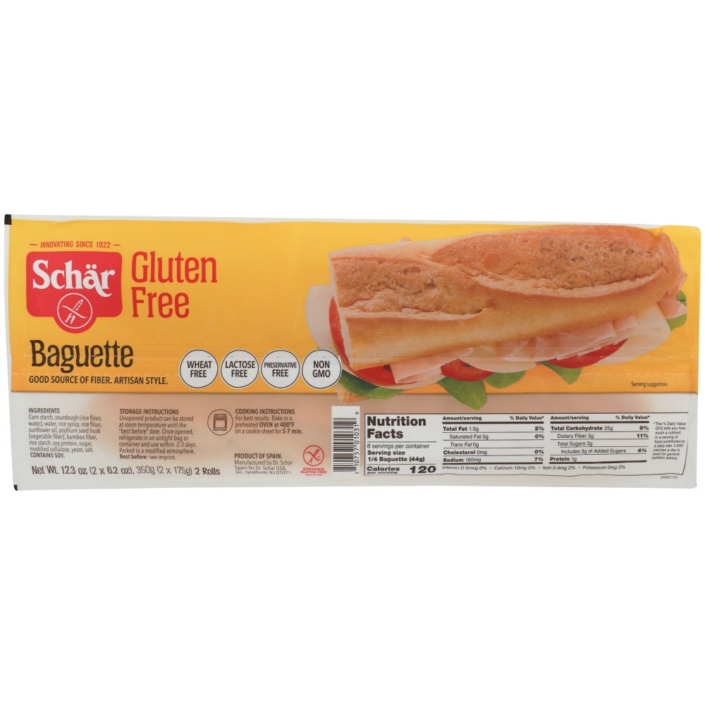 Bread, Baguette, Artisan Style,6 - 12.3 OUNCE