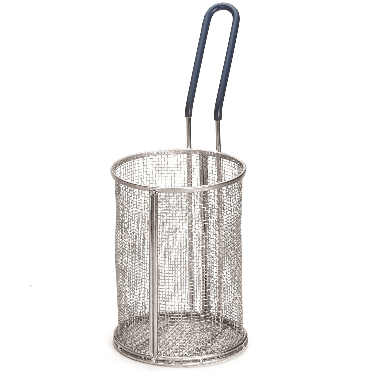 Baskets, Pasta, Small, Round, Stainless Steel, with Blue Cool-to-Touch PVC Handle,2 - 1 EACH