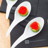 Spoons, Tasting, 5 Inch, Plastic, White Wave Design, Heavyweight, 5 Linear Inch,1 - 100 COUNT