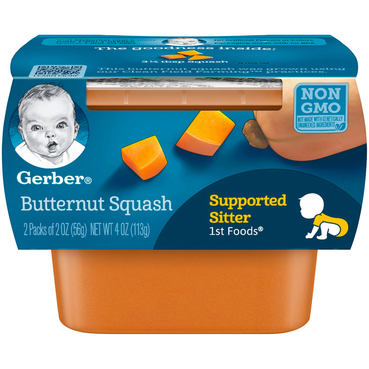 Baby Food, Butternut Squash, 1st Foods, 2 Ounce,8 - 2 COUNT
