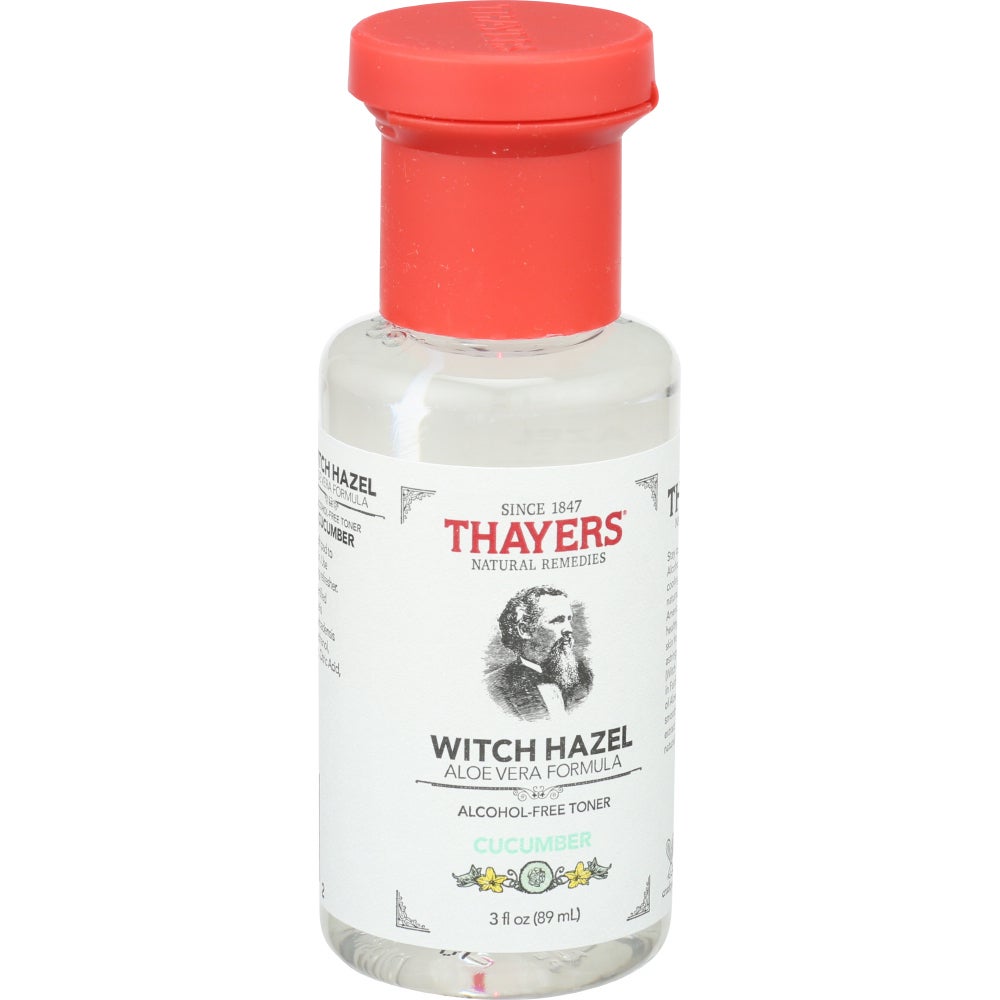 Witch Hazel Toner, Aloe Vera Formula, Cucumber, Alcohol-Free,24 - 3 FLUID