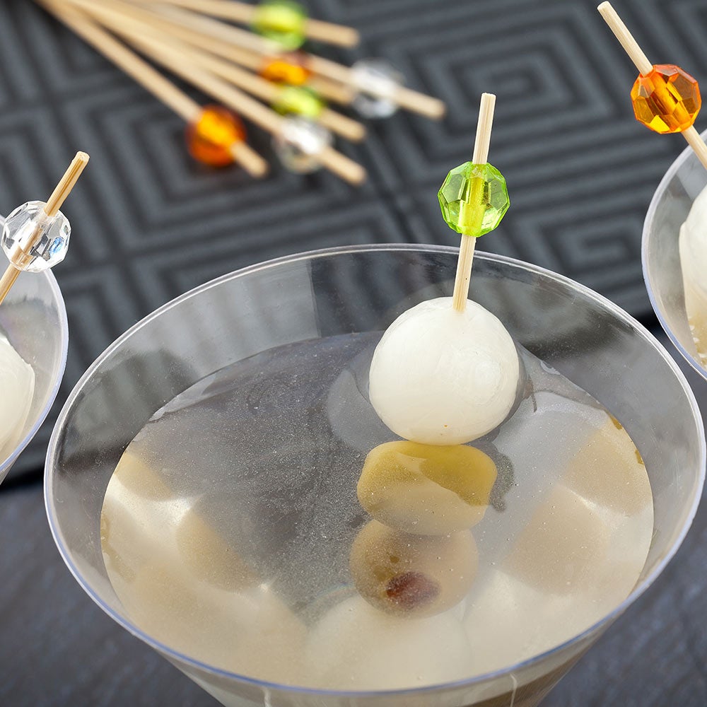 Skewers, 3.5 Inch, Bamboo, Acrylic Sphere, 3.5 Linear Inch,1 - 1000 COUNT