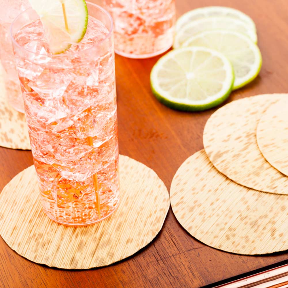 Coaster, Bamboo Leaf, 3 Inch, 3 Linear Inch,1 - 200 COUNT