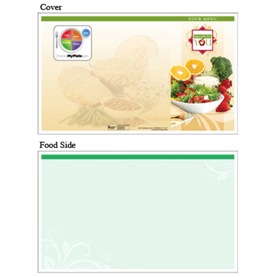 Menu Jackets, 8.5 x 14 Inch, Green, Blank, Especially-for-You,1 - 250 COUNT