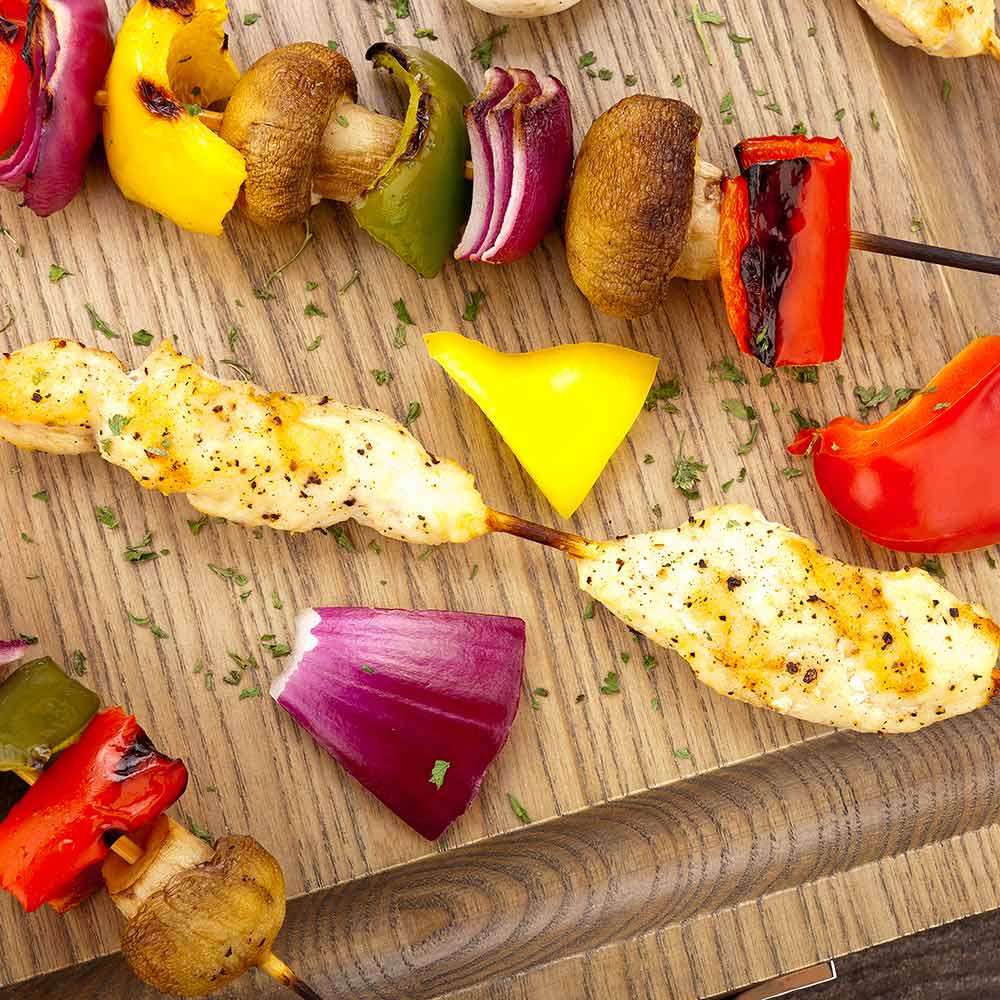 Skewers, 10 Inch, Bamboo, 10 Linear Inch,1 - 1000 COUNT